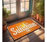 XYBH Home Alone - Felpudo con texto en inglés "Let The Sunshine In". Felpudo para exteriores, decoración de casa de lago (65 x 90 cm)