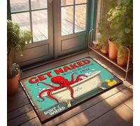 XYBH Home Decor - Felpudo divertido para exteriores con texto en inglés "Get Naked Unless You'Re Just Taking A Bath" (65 x 90 cm)