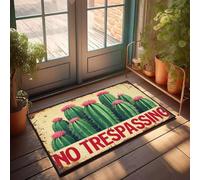 XYBH Home Decor - Letrero con texto en inglés "No Trespassing" con diseño de cactus, decoración de campo para el hogar y la habitación de los niños (65 x 90 cm)