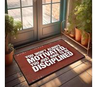 XYBH Home Decor Men Discipline Over Motivation. Felpudo para decoración del hogar y habitación de niños (65 x 90 cm)