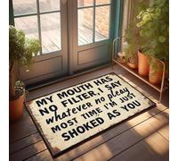 XYBH Home Decor Men My Mouth Has No Filter, I Say Whatever No Pleay Most Time I'M Just Shoked As You, felpudo para puerta delantera, tapete de baño grande (50 x 80 cm)