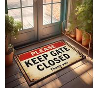 XYBH Home Decor Men Please Keep Gate Closed Thank You. Felpudo exterior para puerta delantera, tapete de baño grande (40 x 60 cm)