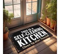 XYBH Home Decor Men This Is A Self-Cleaning Kitchen Clean Up After Yourself. Felpudo para decoración del hogar y la habitación de los niños (50 x 80 cm)