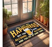 XYBH Home Decor Men You Can'T Buy Happiness, But You Can Buy Alcohol. Felpudo para decoración del hogar y la habitación de los niños (50 x 80 cm)
