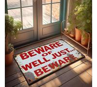 XYBH Home Sweet Apartment Felpudo Beware Of Well Just... Beware Doormat Cool Stuff para niños, alfombras para cocina (65 x 90 cm)