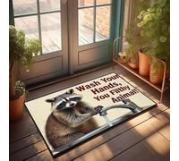 XYBH Home Sweet Apartment Felpudo con texto en inglés «Wash Your Hands, You Filthy Animal!» Felpudo genial para niños, alfombras para cocina (65 x 90 cm)
