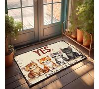 XYBH Home Sweet Apartment Felpudo con texto en inglés "Yes, I Really Do Need All These Cats", para niños, alfombras para cocina (50 x 80 cm)