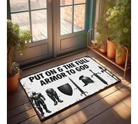 XYBH Home Sweet - Felpudo de apartamento con texto en inglés "Put On The Full Armor Of God", para niños, alfombras para cocina (40 x 60 cm)
