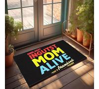 XYBH Juego de alfombras de cocina con texto en inglés "The Best Mom Alive" (50 x 80 cm)