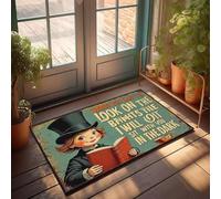 XYBH Juego de alfombras de cocina de granja con texto en inglés "When You Can'T Look On The Bright Side, I Will Sit With You In The Dark Doormat Classroom Welcome" (40 x 60 cm)