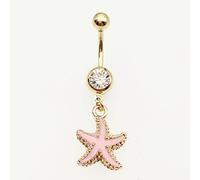 XYBH Moda Boho Ombligo Anillo Estrella de mar Ombligo Anillo Ombligo Piercing joyería Novia Regalo