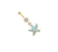 XYBH Moda Boho Ombligo Anillo Estrella de mar Ombligo Anillo Ombligo Piercing joyería Novia Regalo