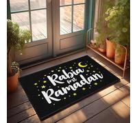 XYBH Stuff For Your Room Rabia'S First Ramadan Celebration Felpudo de bienvenida a casa para decoración de puerta delantera para habitación (50 x 80 cm)