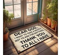 XYBH Tapete de baño con texto en inglés "Dear God, I Want To Take A Minute Not To Ask For Anything" (50 x 80 cm)