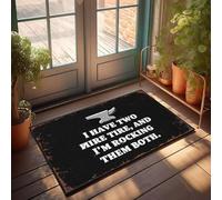 XYBH Tapete de baño con texto en inglés "I Have Two Tire, And I'M Rocking Them Bothem" (40 x 60 cm)