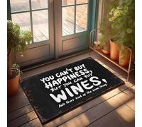 XYBH Tapete de bienvenida de otoño al aire libre con texto en inglés "You Can'T Buy Happiness, But You Can Buy Winess, But You Can Buy Winess", divertido tapete para decoración de patio, texto
