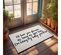 XYBH Tapete de otoño para exteriores con texto en inglés "I'Ll Love You Forever, As Long As You Live", tapete para puerta delantera, porche, decoración de otoño (40 x 60 cm)