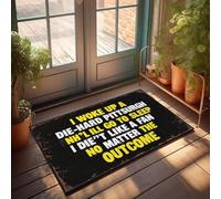 XYBH Tapete de otoño para puerta de entrada con texto en inglés "I Woke Up A Die-Hard Pittsburgh Nh'L Fan Doormat Funny Stuff Fall Out" (65 x 90 cm)