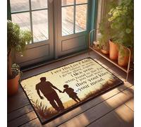XYBH Tapete para porche de otoño con texto en inglés "A Father And Child Walking Hand In Hand" (40 x 60 cm)