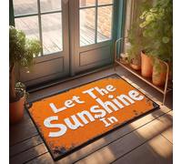 XYBH Tapete para porche de otoño con texto en inglés "Let The Sunshine In". Felpudo para exteriores (50 x 80 cm)