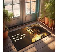 XYBH Tapete retro con texto en inglés «It´s Not Over When You Quit», para adolescentes y hombres, decoración de cabaña (65 x 90 cm)