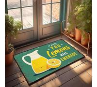 XYBH Tapetes de entrada para interiores para el hogar, si te da limones, haz limonada. Felpudo para el hogar, bar, accesorios para decoración de balcón (50 x 80 cm)