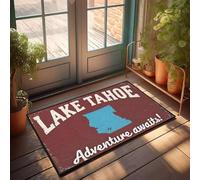 XYBH Things For Boys Room Explore Lake Tahoe - Adventure Awaits! Felpudo para entrada al aire libre (40 x 60 cm)