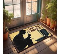 XYBH Things For Boys Room Leave No Evidence: A Detective'S Guide To Crime Scene Cleanup Felpudo para la entrada al aire libre del dormitorio (40 x 60 cm)
