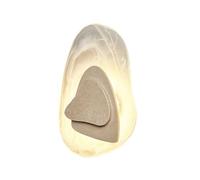 XYBZJP Aplique de pared creativo de un solo cabezal, lámpara de pared de estilo minimalista moderno, fuente de luz LED, lámpara de pared de vidrio travertino amarillo, iluminación decorativa para toc