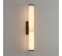 XYBZJP Aplique de pared de alabastro natural de 50 cm, lámpara de pared LED de estilo minimalista moderno, luz de pared de mármol con conexión para cableado fijo, luminaria decorativa para sala de es