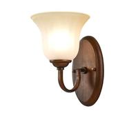 XYBZJP Aplique de pared de estilo industrial moderno con un solo cabezal, lámpara de pared empotrada con rosca E26, lámpara de pared creativa de hierro y cristal, luminarias decorativas para mesilla