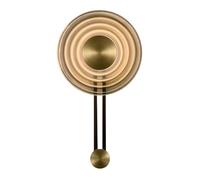 XYBZJP Aplique de pared de metal y cristal de estilo industrial nórdico, aplique de pared creativo de una sola cabeza, lámpara de pared empotrada con fuente de luz LED, luminarias decorativas para co