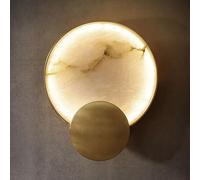 XYBZJP Aplique de pared LED de estilo industrial nórdico, lámpara de pared de alabastro natural, aplique de pared interior de mármol de 28 cm, luminaria decorativa para dormitorio, tocador y porche.