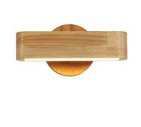 XYBZJP Aplique de pared LED de luz cálida, lámpara de pared individual personalizada, aplique de pared de madera de estilo minimalista moderno, lámpara decorativa para mesilla de noche o entrada de p
