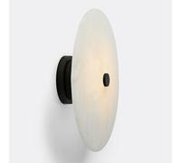 XYBZJP Aplique de pared redondo de alabastro natural de 7,8 pulgadas, lámpara de pared interior con conexión eléctrica, aplique LED de estilo minimalista nórdico, luminaria decorativa para sala de es
