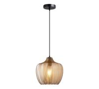 XYBZJP Lámpara colgante de estilo moderno y simple, lámpara colgante de vidrio estriado con personalidad, fuente de luz E27 Lámpara de araña de un solo cabezal, iluminación de techo para decoración de