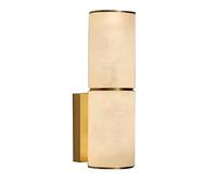 XYBZJP Lámpara de pared creativa con forma de bambú, aplique de pared de estilo industrial moderno de una sola cabeza, aplique de pared LED de luz cálida con acabado de mármol y cobre, luminarias dec