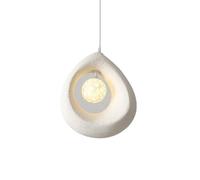 XYBZJP Lámpara de techo de estilo moderno industrial, pantalla de lámpara de poliestireno, lámpara colgante de cabeza única con tornillo G9, luz colgante para decoración de bar de restaurante de estud