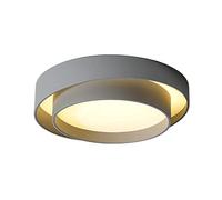 XYBZJP Lámpara de techo de hierro forjado de diseño de doble capa, accesorios de iluminación de techo de estilo minimalista, lámpara de techo ajustable de temperatura de tres colores, luz de panel pla