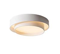 XYBZJP Lámpara de techo de hierro forjado de diseño de doble capa, accesorios de iluminación de techo de estilo minimalista, lámpara de techo ajustable de temperatura de tres colores, luz de panel pla