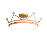 XYBZJP Lámpara de Techo de Metal en Forma de Corona, luz de Techo de Montaje Empotrado Moderna y Creativa, lámpara de Techo con atenuación de 6000k 4000k 3000k, Cocina de Estudio Cerca de lámparas de