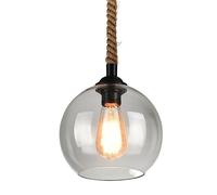 XYBZJP Pantalla de lámpara de araña de Cristal de Alta transmisión de luz, luz de Techo de iluminación de Estilo Creativo Americano, lámpara de Techo de Fuente de luz E27, luz Colgante de Restaurante