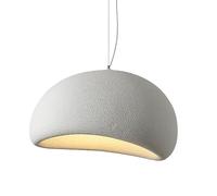 XYBZJP Pantalla de lámpara de araña de resina similar a un guijarro, lámparas de techo de estilo minimalista japonés, lámpara colgante de montaje empotrado con fuente de luz E27, lámpara colgante de p