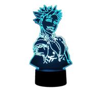 XYC Anime 3D LED Illusion Lamp Manga The Seven Deadly Sins Gadget Night Light for Home Room Decorative Light Ban Figure Kids Xmas Gift