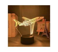 XYC Night Light 16 Color Acrylic 3D Illusion Baby Light Airplane for Kids Child Boy Bedroom Colorful Bedside Table Lamp Plane Gift 7F