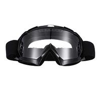 XYDZ Prueba de Viento UV Goggle, Protectoras Moto Ajustable Gafas de Nieve a Prueba de Viento Anti-Niebla Gafas Esqui Snowboard con Protección Lentes Anti-Reflejo para Mujer Hombre Gafas - Negro