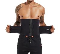 XYFfybhsd Hombre Abdomen para Deporte Fitness Entrenador de Cintura Fajas Deportivas Lumbar Waist Trainer (Size:XL,Color:Negro)