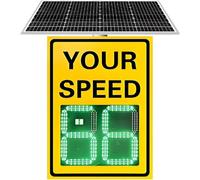 XYFGODEM Señal de Límite Velocidad Solar con Radar LED - Retrorreflectante 3M, Panel Alta Conversión, IP65, Control Remoto, para Autopistas, Carreteras