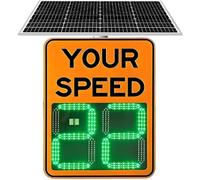 XYFGODEM Señal de Límite Velocidad Solar con Radar LED - Retrorreflectante 3M, Panel Alta Conversión, IP65, Control Remoto, para Autopistas, Carreteras