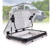 XYFGODEM Trampilla de Ventilación para Techo Caravana, Claraboya LED para RV, Kit Ventana para Autocaravana con Mosquitera y Parasol, Instalación Clip, Grosor Aplicable: 25-60MM,800 * 500mm
